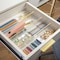 Martha Stewart Kerry 8 Pack Plastic Stackable Office Desk Drawer Organizers with Gold Trim, 9 x 3 BE-PB9050-G-8-CLRGLD-MS - alternate 1
